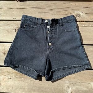 BONGO High Waist Black Denim Shorts